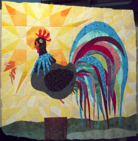 rooster quilt pieicing