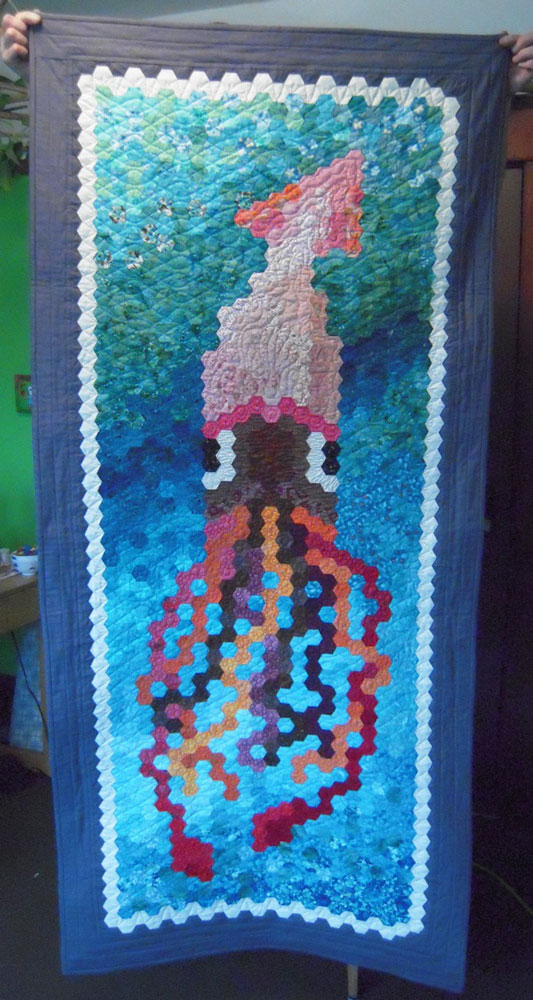 Finished squid quilt front