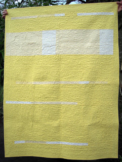 yellow circle quilt back