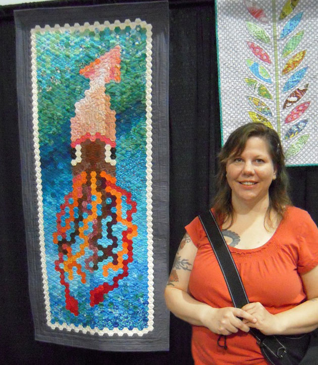 Gail with Squid quilt