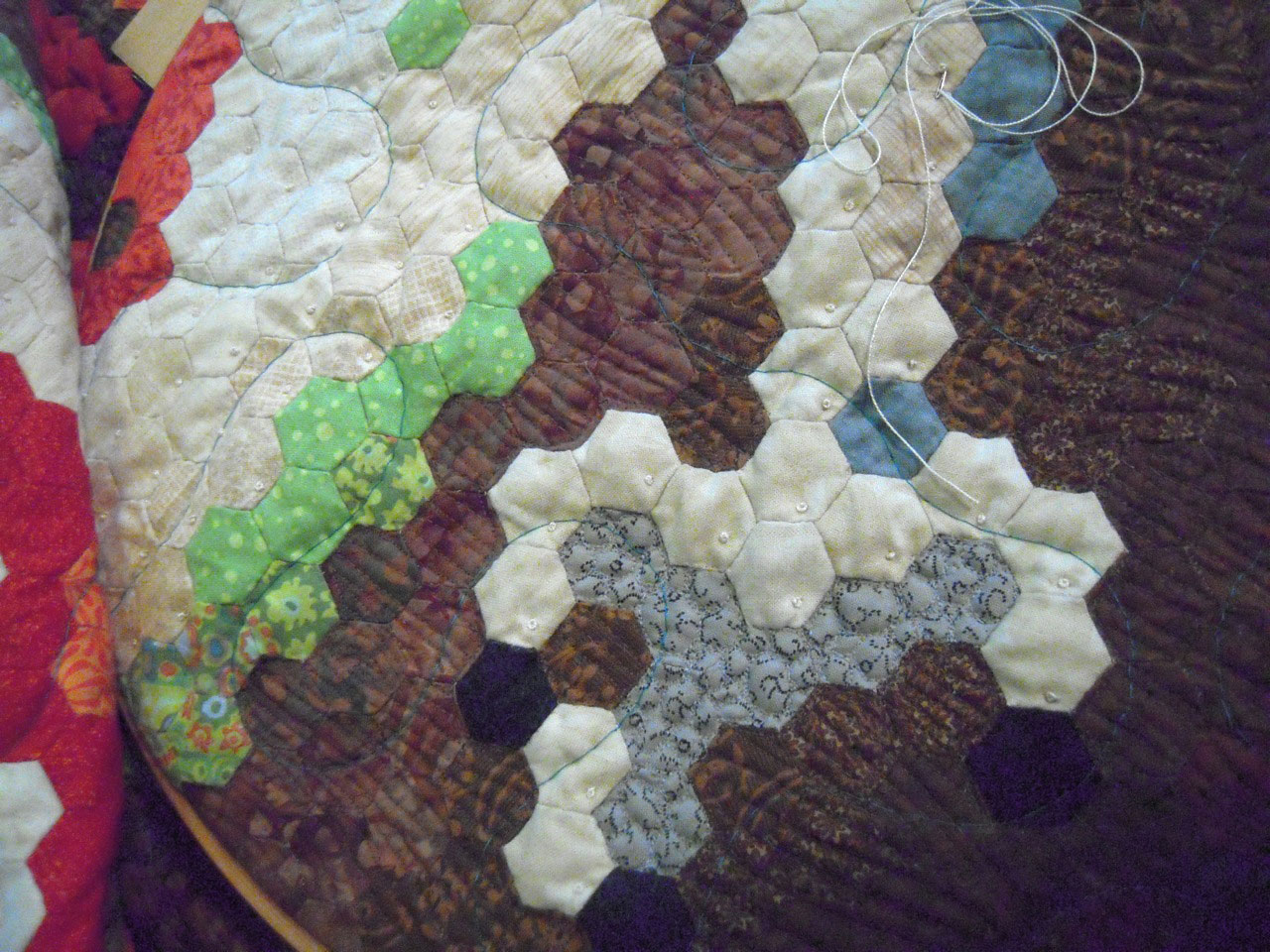 quilting with french knots