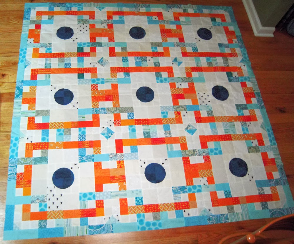 unbe-weevil-ble quilt top finished