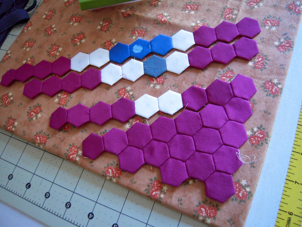 rows of hexies