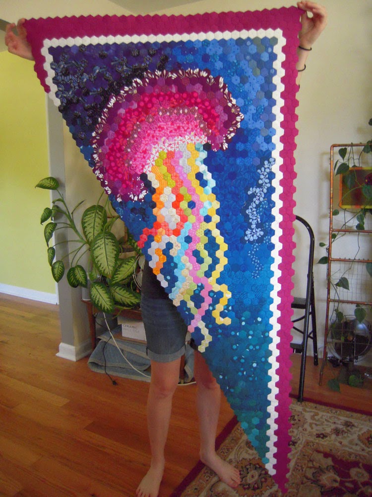 jellyfish quilt progress shot