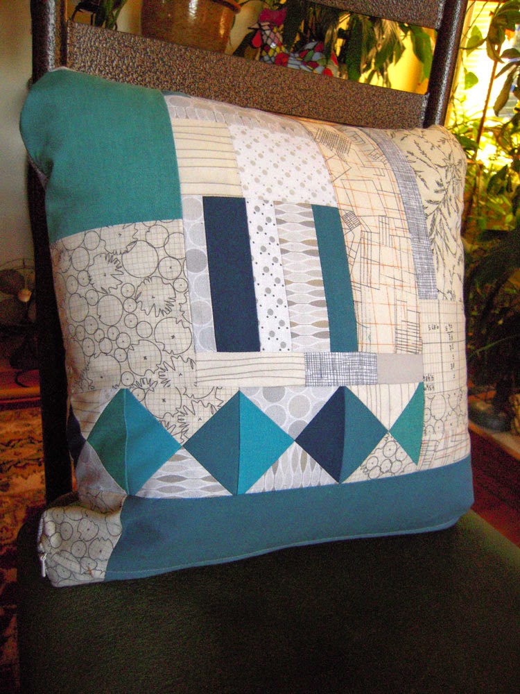 Blue Swap Pillow front
