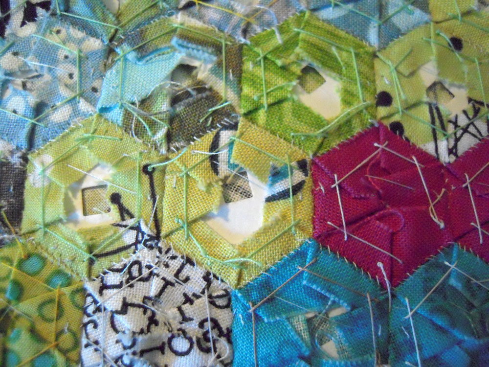 back of hexies stitching