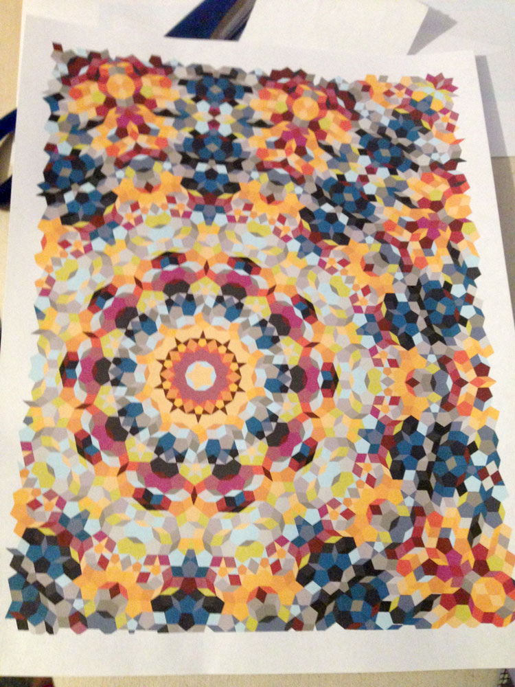 Kaleidoscope quilt layout