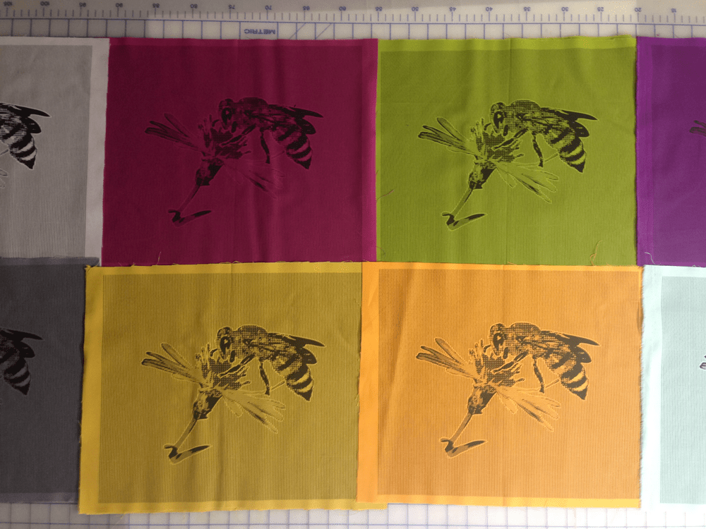 honeybee fabric panels
