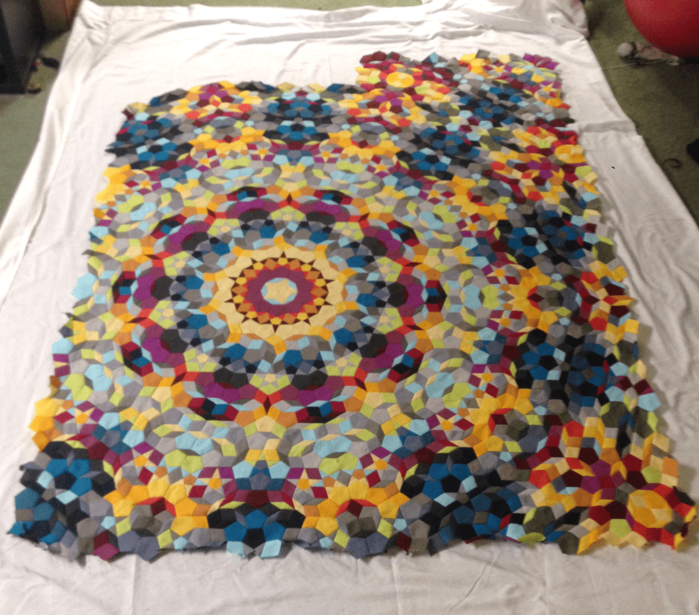 Kaleidoscope quilt in progress