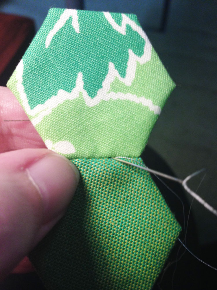 sewing hexies