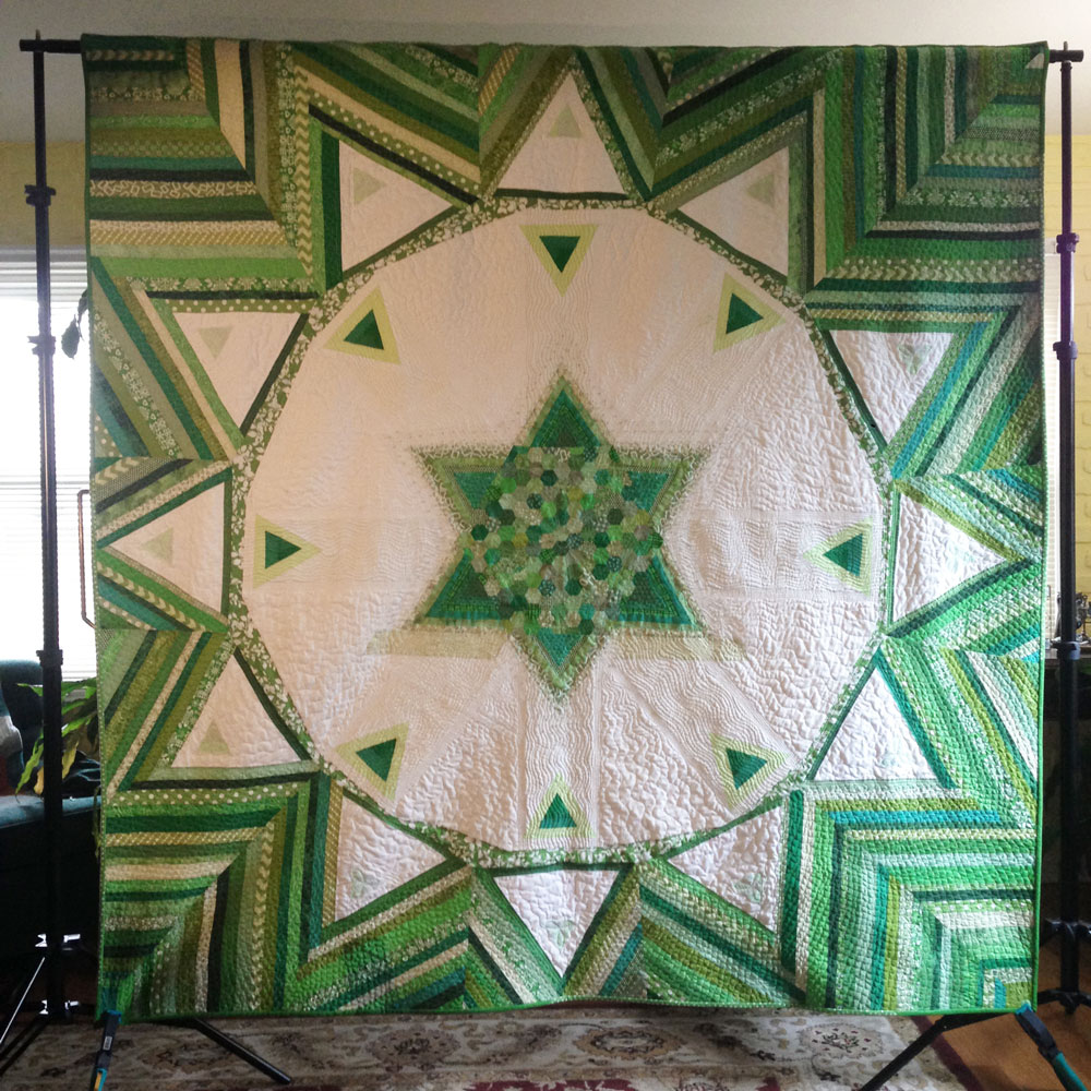 heart chakra quilt finished