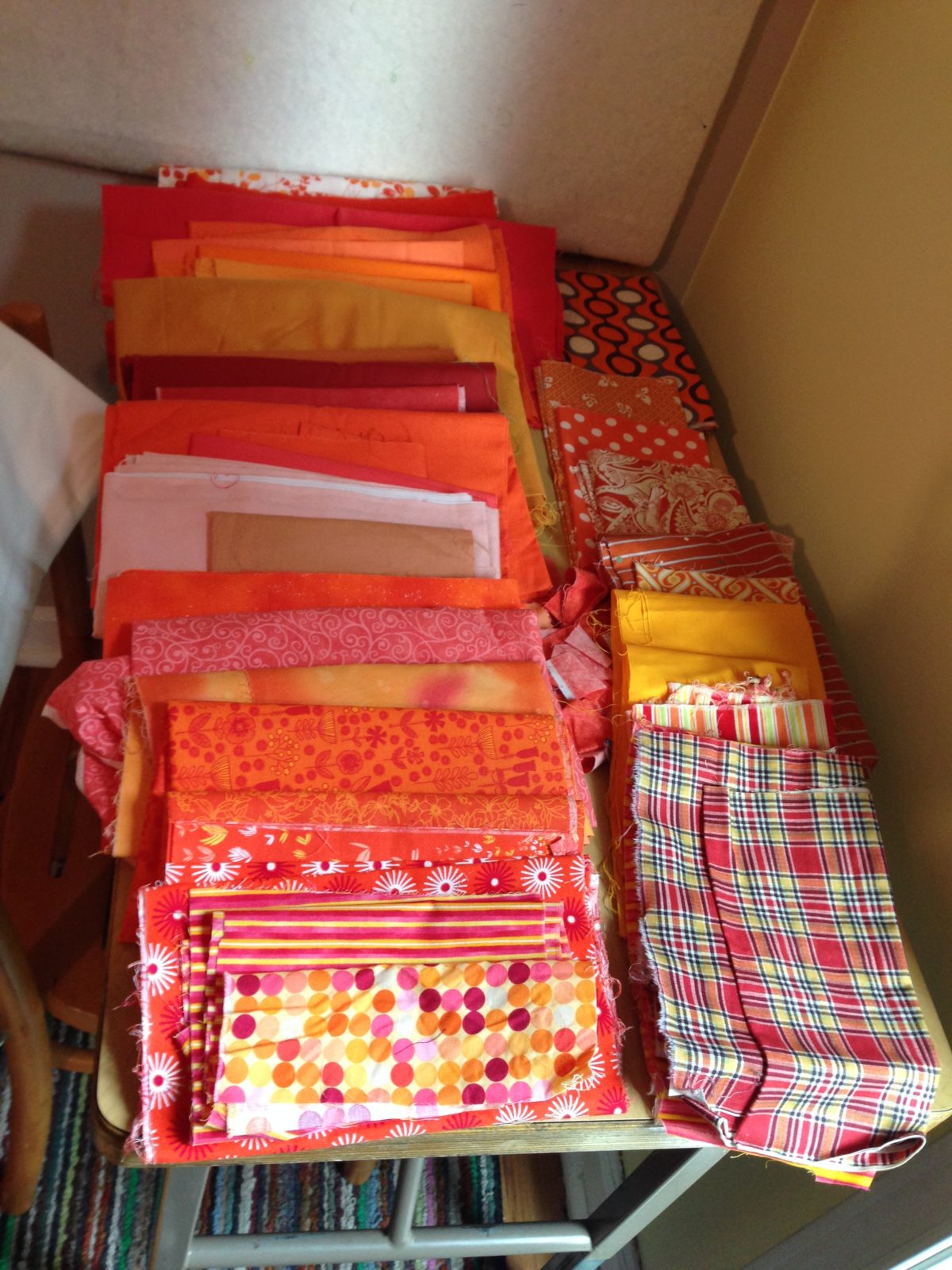 orange fabrics