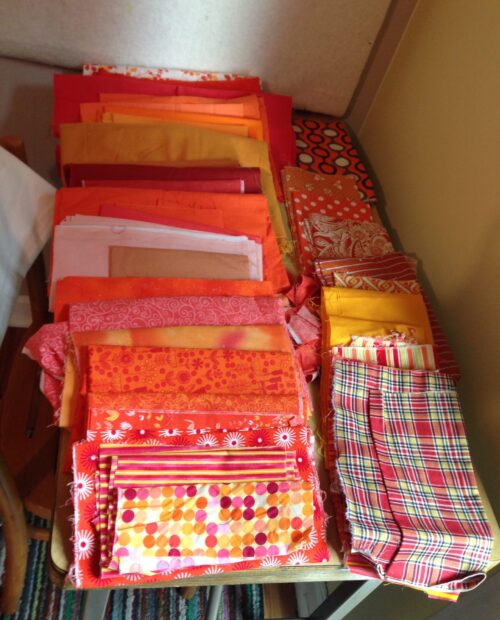 orange fabrics