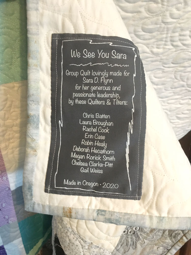 Sara's Quilt Label