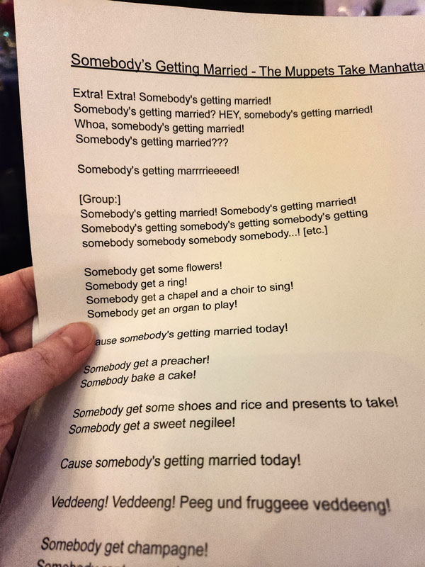 Wedding Sing Along