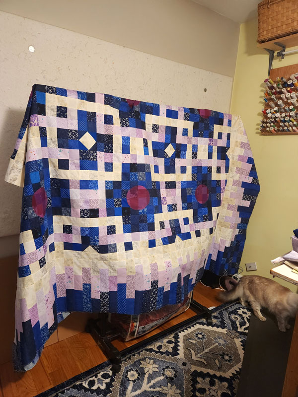 Borders added to quilt top