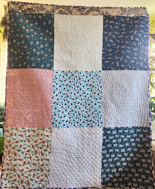 Purple Jungle Quilt BACK